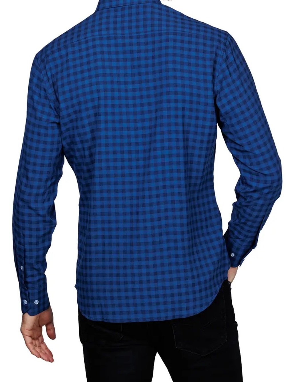NWT Jos. A. Bank Blue and Navy Check Button-Down Shirt - XL